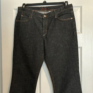 Eddie Bauer women’s vintage dark wash embroidered pockets jeans size 12R